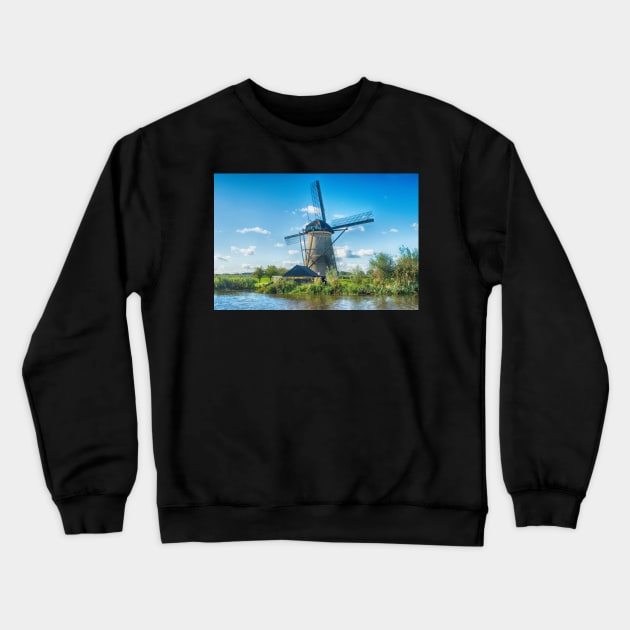 Windmills of Kinderdijk Nederlands (UNESCO Site) Crewneck Sweatshirt by Imagery